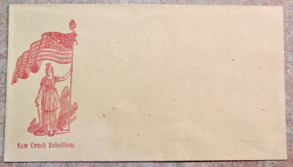 #142-CIVIL WAR SALE: TEN DIFFERENT UNION PATRIOTIC ENVELOPES ALL FOR ONE PRICE!