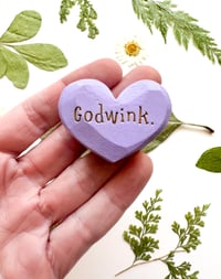 Image 1 of Godwink - Mini Wood Burned Heart