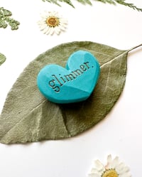 Image 2 of Glimmer - Mini Wood Burned Heart