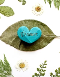 Image 3 of Glimmer - Mini Wood Burned Heart