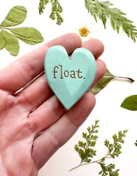 Image 1 of Float - Mini Wood Burned Heart