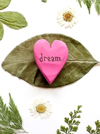 Image 3 of Dream - Mini Wood Burned Heart