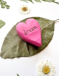 Image 2 of Dream - Mini Wood Burned Heart