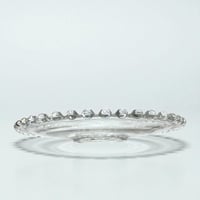 Image 8 of Plat Art Déco en verre bordure perlé vintage 1900 - Plateau en verre bord perles 