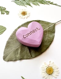 Image 2 of Connect - Mini Wood Burned Heart