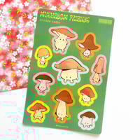 Image 3 of mushroom friends | sticker sheet