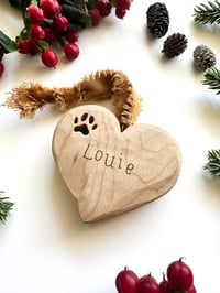 Image 4 of Handmade Paw Print Heart Ornament