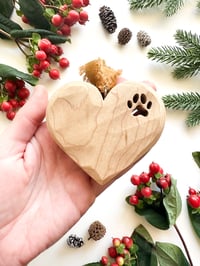 Image 5 of Handmade Paw Print Heart Ornament