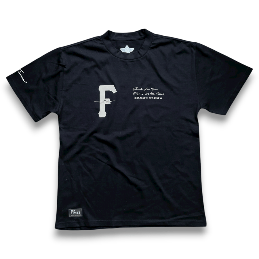 Image of FlyTimez "Coordinates Tee" (Black)
