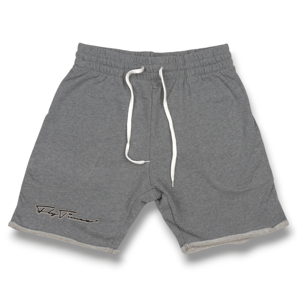 Image of FlyTimez "Signature" Embroidered Shorts (Grey)