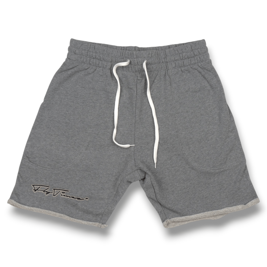 Image of FlyTimez "Signature" Embroidered Shorts (Grey)