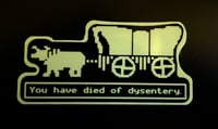 Oregon Trail Glow in the Dark BIG 4-inch sticker