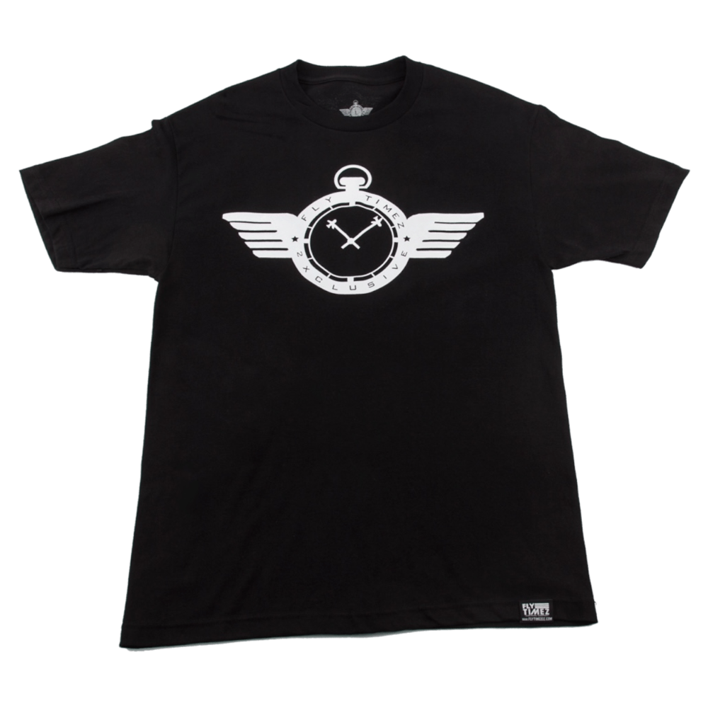 Image of MENS FlyTimez "Official" Logo Tee (Black/White)