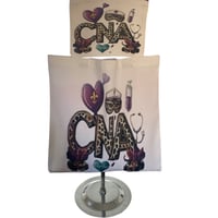 Image 2 of TMCraftyDesigns Tumbler + Matching Canvas Tote + Pouch – “CNA Leopard Heart Edition”
