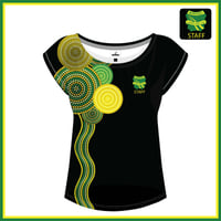 Image 1 of Morisset High School - Black/Green STAFF Ladies Cut Top - $40 inc GST