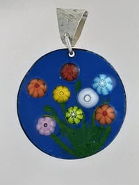 Blue Enamel Pendant