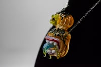 Image 3 of Double Pumpkin Monster Pendant