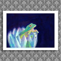 Poster Print - Frog In A Lily