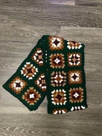 Image 1 of Green Granny Square Scarf