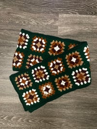 Image 2 of Green Granny Square Scarf