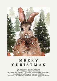 Image 4 of Snow Bunny Christmas Card