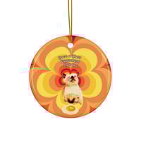 Image 5 of Have a Most EGGCELLENT  Holiday - Ceramic Ornament - Cute Cat Ornament 