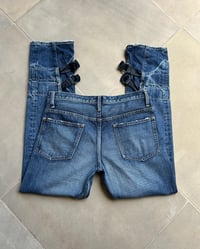 Image 5 of LEATHER STRAP RELAXED JEANS