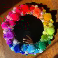 Image 1 of Fluffy Rainbow Mirror