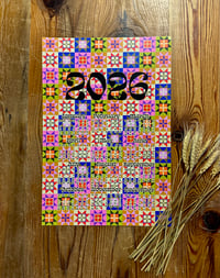 Image 2 of 2026 wall calendar-13 x 19 poster-Star Quilt