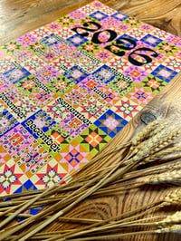 Image 1 of 2026 wall calendar-13 x 19 poster-Star Quilt