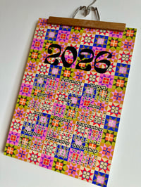 Image 5 of 2026 wall calendar-13 x 19 poster-Star Quilt