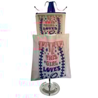 Image 2 of  TMCraftyDesigns Custom Design Tumbler + Matching Canvas Tote + Pouch – "This Girl Loves Football"