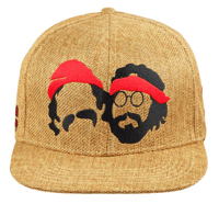 Image 6 of CHEECH AND CHONG SILHOUETTE TAN SNAPBACK WOVEN HEMP HAT