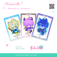 Genshin Purin Paradise Card Set