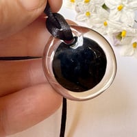 Image 4 of Blue on Silver Foil Pendant