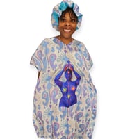 Image 1 of Multicolor-I Am Resilient Muumuu Purple/Blue 