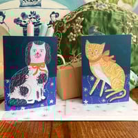Image 3 of Staffordshire Dog and Cat Christmas Cards