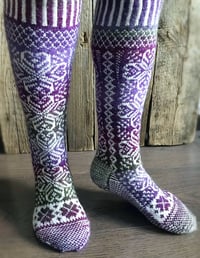 Image 1 of Wool knee socks - Purple - Ready to ship