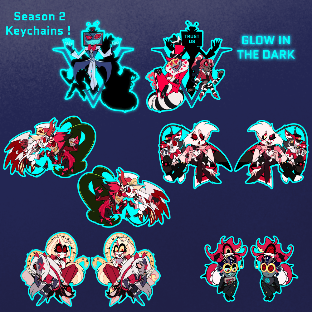 Image of Hazbin Hotel Glowing Keychain Season 2