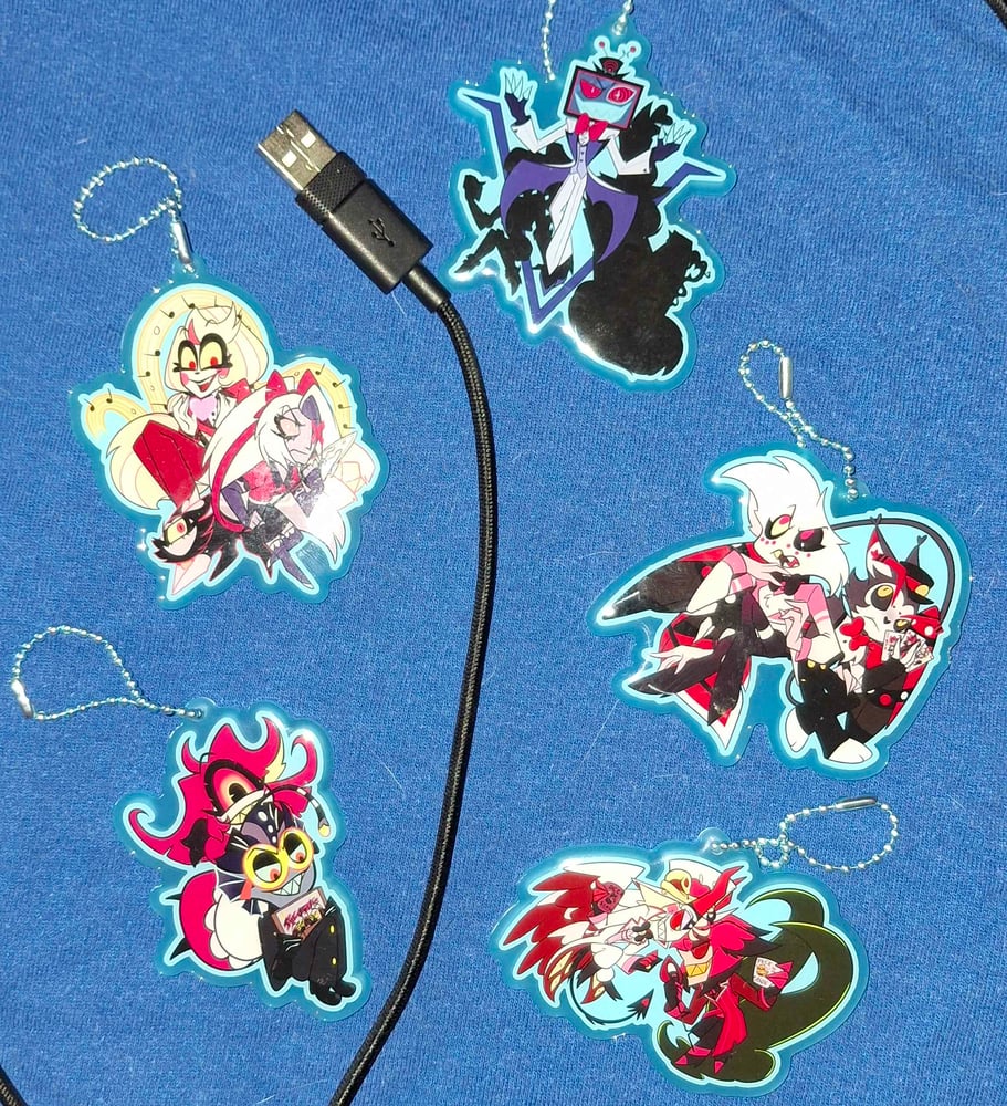 Image of Hazbin Hotel Glowing Keychain Season 2