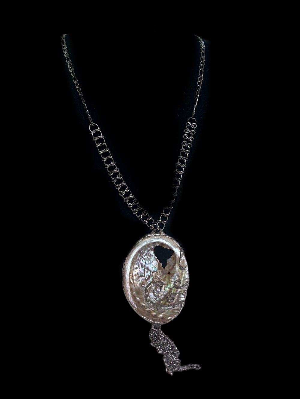 Image of Triple Swirl Drop Necklace