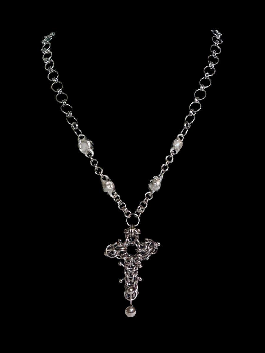 Image of Pierced Pearl Necklace