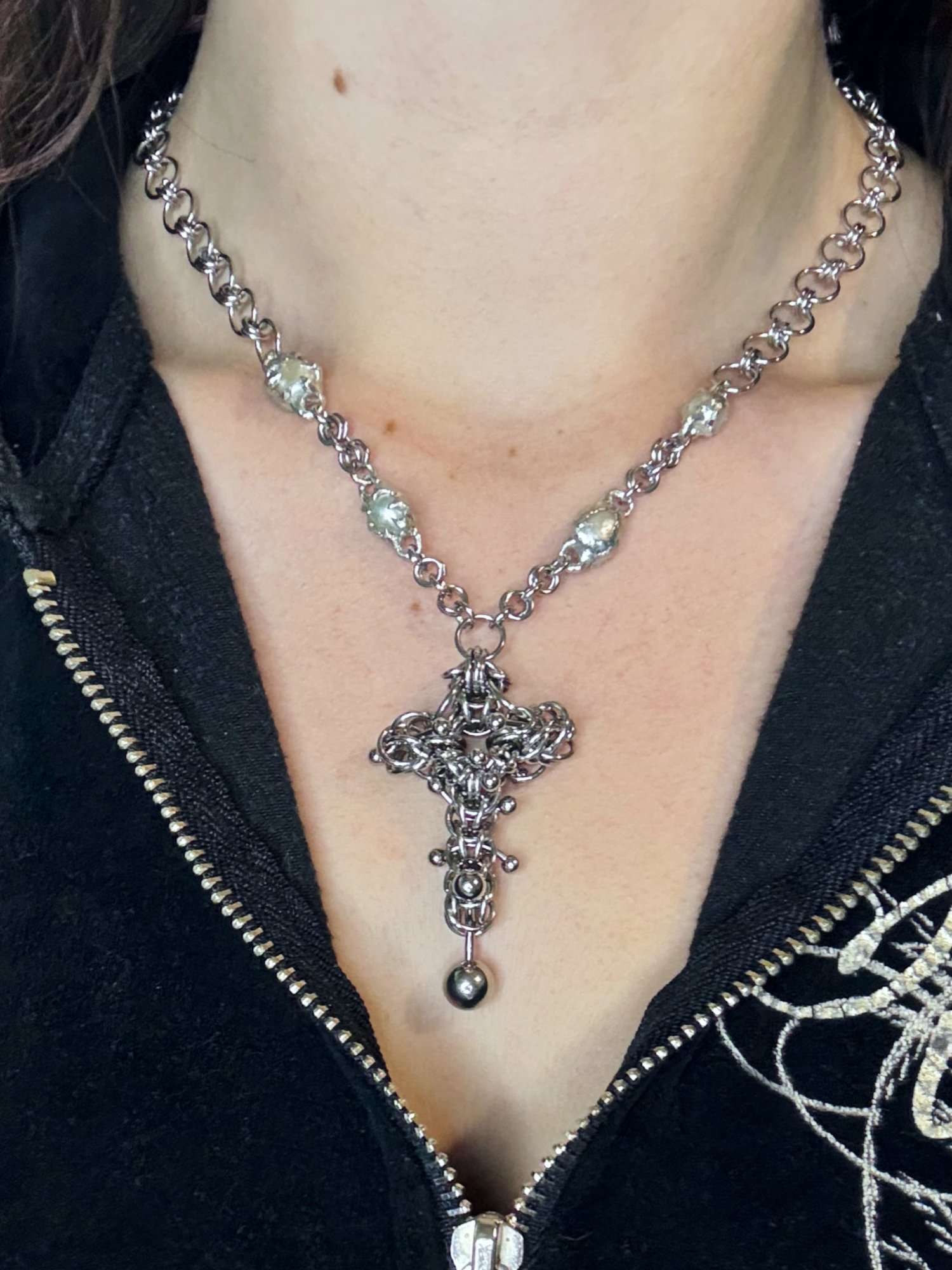 Image of Pierced Pearl Necklace