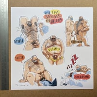 Image 2 of  Print “ The five senses of Bears” signed