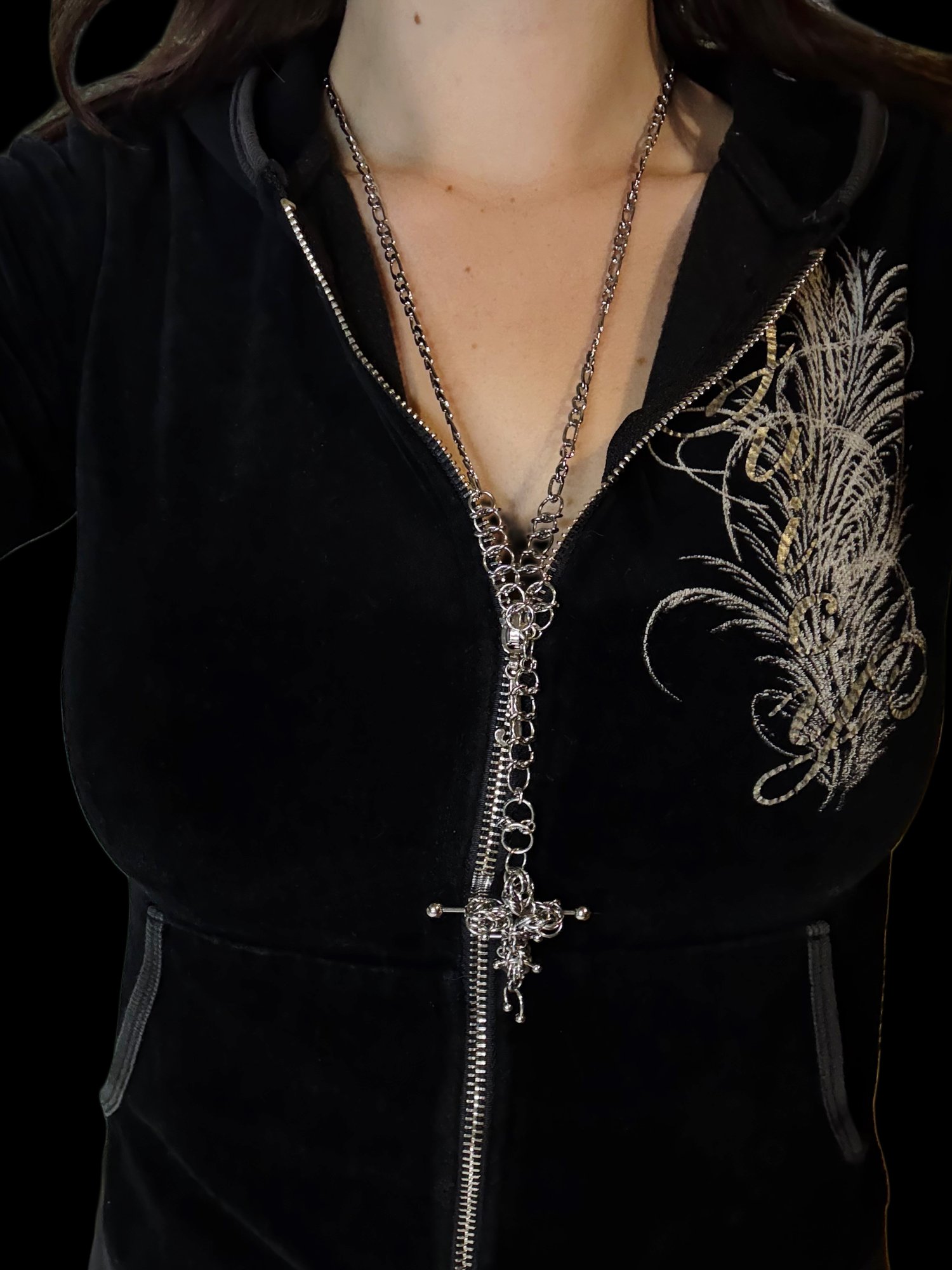 Image of Holy Terrain Cross Drop Necklace