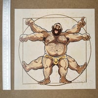 Image 2 of Print ‘vitrubear man” signed