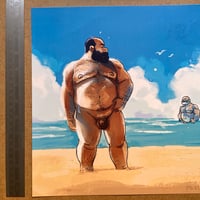 Image 2 of Print ‘beach bear” signed