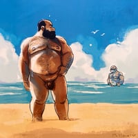 Image 4 of Print ‘beach bear” signed