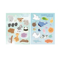 Baby Zoo & Marine 3.0 Sticker Sheets (Glitter)