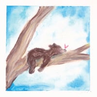Sleepy bear original artwork